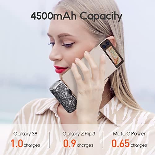 Ultra-Compact 4500 m Ah i WALK USB C Portable Charger – Stylish Pink Power Bank for i Phone 16/15 & Samsung Galaxy S25/S24/S23 Ultra – Fast Charging, Sleek Design for On-the-Go Convenience