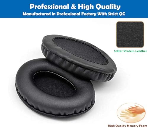 Transform Your Ausdom ANC7 Audio Journey with Luxurious Replacement Earpads – Skin-Friendly Leather & High-Density Memory Foam for Unmatched Comfort and Sound Enhancement – Effortless Installation & Robust Durability for Extended Use