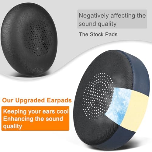 Revolutionary SOULWIT Cooling Gel Earpads for Jabra Evolve2 65 & 40 – Experience Ultimate Comfort with Breathable Ice Silk Fabric – Superior Replacement Ear Cushions for On-Ear Wireless Headsets – Perfect for Long Hours of Use in Sleek Black – Elevate Your Listening Experience with Enhanced Performance and Style