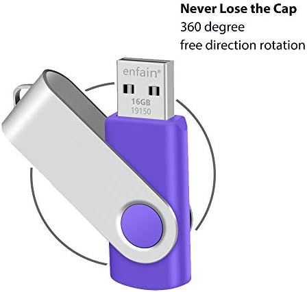 Enfain 10-Pack Red USB Flash Drives 16 GB – High-Speed USB 2.0 Memory Sticks with LED Indicator & 12 Labels for Easy Organization – Reliable & Portable Data Storage Solution for Professionals and Students