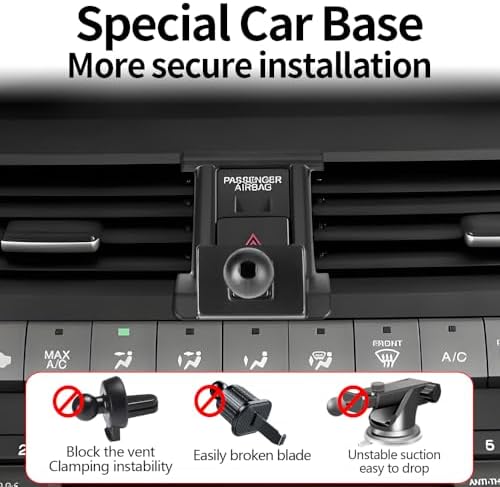 Premium Car Phone Holder for Honda Accord 2008-2012 EX-L V6 – Enhanced 360-Degree Rotation Dashboard Mount with Bar Display for Optimal Navigation and Hands-Free Convenience – Stylish Automotive Accessory for Seamless Integration and Easy Installation