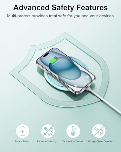 NANAMI Dual Pack Fast Wireless Charger – Qi Certified 10 W Charging Pad for i Phone 15/14/13/12/SE 2020/11 Pro & Samsung Galaxy S25/S24/S23/S22/S21/S20/Note 20 – Effortless Device Compatibility & Enhanced Speed for Air Pods Pro/3/2 – Sleek, Portable Design with Non-Slip Surface for Uninterrupted Charging