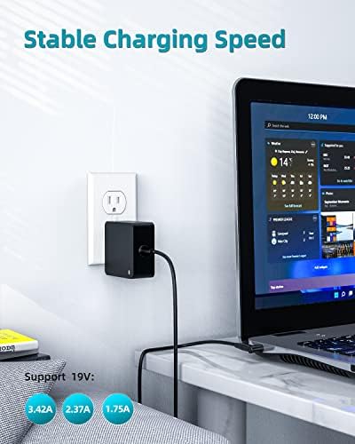 Asus Laptop Charger Replacement – UL Certified Round Port Adapter for Vivobook & Zenbook Series | 65 W/45 W/33 W Power Supply with LED Indicator & 7.5 Ft Cable | Premium Safety & Universal Compatibility for All Your Asus Needs