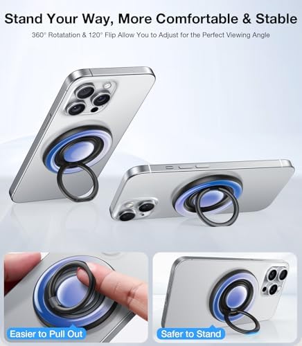 Transform Your Mobile Experience with the TORRAS 360° Fidget Spinner Magnetic Phone Grip Ring Holder – Ultimate Kickstand & Secure Grip for i Phone 16/15/14/13/12 Pro/Max, Samsung Galaxy, & Google Devices, Chic Purple Design, Enhanced Compatibility for Effortless Use