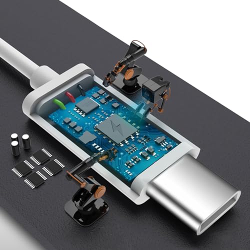 i Phone Car Play Cable Set (2-Pack) – Premium Dual USB A to USB C & Lightning Cables for Rapid Charging of i Phone 15/16 – Enhanced Durability & Portability for Effortless Connectivity to Music, Navigation, and Calls in Your Vehicle