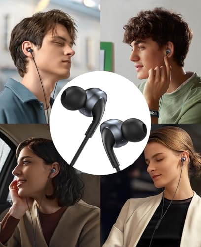 Advanced USB C In-Ear Headphones with Mic & Volume Control – Dual-Pack for Samsung Galaxy S24, i Phone 16, Google Pixel 8 – Superior Audio Clarity with Deep Bass & Clear Call Quality – Ergonomically Crafted for All-Day Comfort & Effortless Connectivity – Lightweight & Durable Earbuds for Music Lovers & Professionals – Transform Your Listening Experience Instantly!