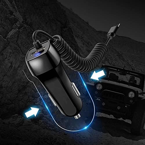 Enhanced Box Wave Car Charger for Spotify Car Thing – Dual USB Port with Integrated Cable for Fast Charging – Sleek Black Design – Perfect for Commuters and Road Trips – High-Speed Smart Chip Technology for Optimal Device Efficiency