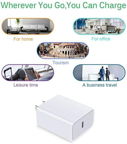 Ultra-Fast 18 W USB C Wall Charger – Compact PD 3.0 Power Adapter for i Phone, i Pad, and Samsung Galaxy Devices – Rapid Charging Block with Advanced Safety Features for On-the-Go Power Solutions