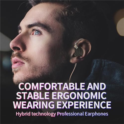 KZ ZSN Pro Hybrid In-Ear Headphones – Premium 1 BA & 1 DD Gaming Earbuds with Detachable 3.5 mm Cable for Crystal-Clear Sound and Ergonomic Comfort – Stylish Purple Finish, Enhanced Device Compatibility for Gamers and Audiophiles
