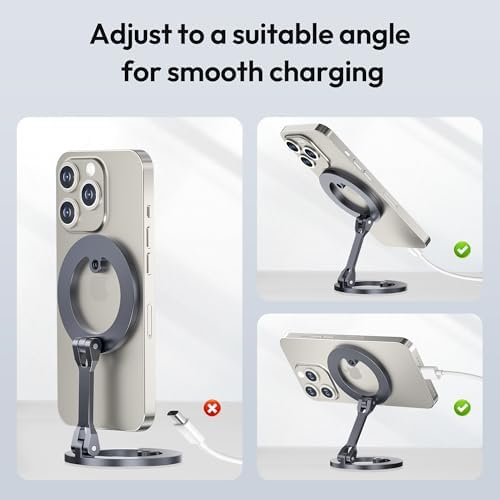 Itramax Magnetic Ring Phone Holder for iPhone 16,Double Ring Adjustable Cell Phone Stand,Magnetic Phone Holder 360° Rotation Portable Mount for iPhone 15 14 13 12 Pro Max,Mag/Safe Case,Gym,Golf Cart – Enhanced Compatibility and Speed