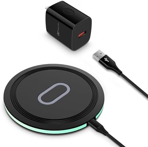 Effortless 15 W Fast Wireless Charging Pad for Samsung Galaxy & Google Pixel – Sleek Black Charging Station with Adapter for Z Flip, Z Fold, S Series, and Pixel 9 a/8/7 – Ultimate Compatibility and Speed for Modern Devices – Tangle-Free Solution for Home and Travel