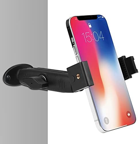 Peastrex 360-Degree Adjustable Phone Wall Mount Holder with Long Arm and Drill Base – Universal Smartphone Stand for i Phone 14, Samsung Galaxy, GPS, and Cameras – Versatile Hands-Free Solution for Home, Truck, and Car Use