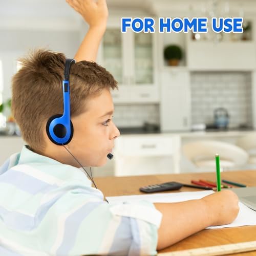 Yunsailing 30-Pack Classroom Headphones with Microphone – Lightweight, Adjustable On-Ear Earphones for Enhanced Student Engagement | Perfect for School, Remote Learning & Group Activities | Durable 3.5 mm Jack for Clear Audio Communication