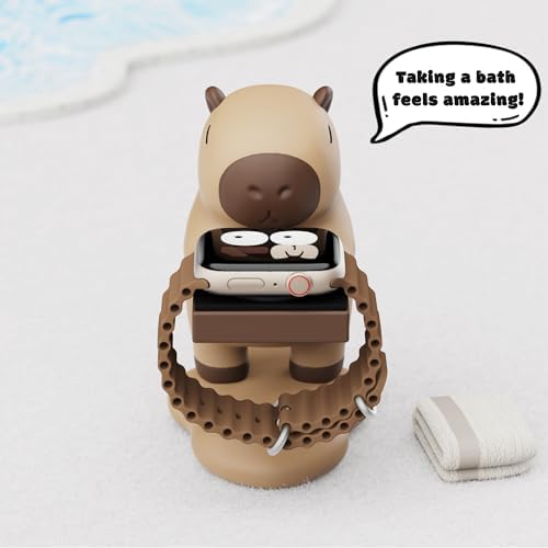 Capybara-Inspired Apple Watch Charging Stand – Whimsical Dock for Ultra2, SE2 & All Series – Fast Charging Solution with Adorable Aesthetic for Home & Office – Sturdy, Compact Design for Effortless Use & Charming Décor