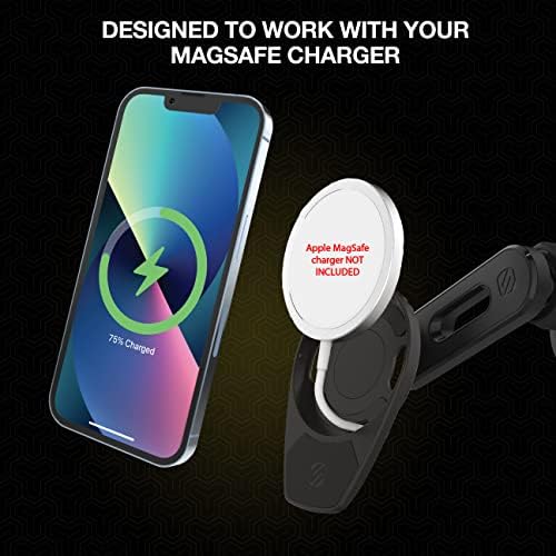 Scosche MSCODVMPD20 Magic Mount 4-in-1 Versatile Car Holder for Mag Safe Wireless Charging – Effortless Dashboard, Vent, and Swing-Arm Integration for i Phone 15/14/13/12 Series – Secure Magnetic Grip & Fast Charging Capability – Perfect for Hands-Free Navigation and Modern Vehicle Aesthetics