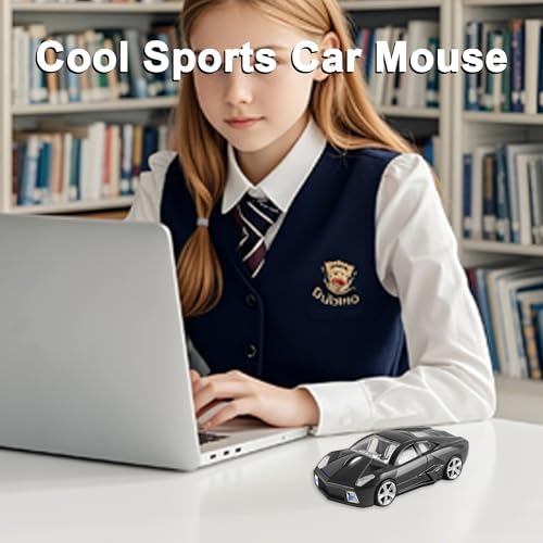 Rev Up Your Productivity with the CHUYI Sports Car Shaped Wireless Mouse – 1600 DPI, Cordless Optical Design for Effortless Use at Home, School, or Office, Perfect Gift for Tech Enthusiasts (Vibrant Blue)