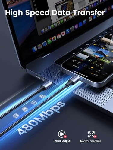 UGREEN 10 FT USB C to USB C Cable 2-Pack – 60 W Fast Charging Nylon Braided Power Cord for i Phone 16/15, Galaxy S24/S23/S22, Pixel 8/7, Mac Book Air/Pro, Dell XPS, i Pad Pro/Mini/Air, Nintendo Switch, Steam Deck – Ultimate Durability & Versatile Connectivity