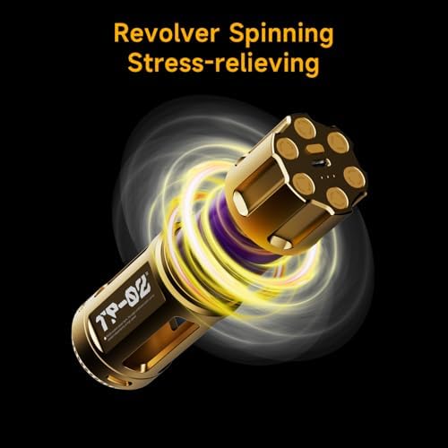 Revolutionary 20 W Portable Charger – 5000 m Ah Compact Power Bank with Unique Revolver-Style Design for i Phone 16/15 & Samsung S24 – Sleek Metal Cylinder in Luxurious Gold – Perfect Travel Companion with Enhanced Safety Features – Lightweight, Stylish, and Reliable Charging Solution – Backed by 2-Year Warranty for Ultimate Peace of Mind