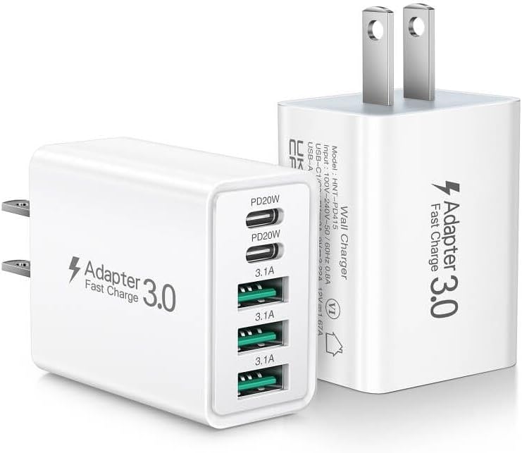 40 W 4-Port USB C Fast Charger Block – Superior Multi-Device Power Delivery Adapter for i Phone 16/15 Plus, Samsung Smartphones & Tablets – Compact Wall Charger for Efficient Rapid Charging & Universal Device Compatibility