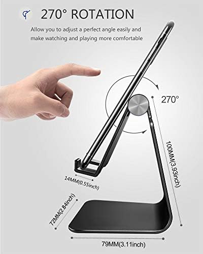 CreaDream Adjustable Cell Phone Stand, Phone Stand, Cradle, Dock, Holder, Aluminum Desktop Stand Compatible with Phone 13 12 Pro Max Charging, Accessories Desk, All Mobile Phones, Sierra Blue – Enhanced Compatibility and Speed