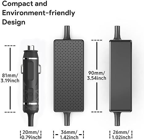 High-Performance HKY 140 W USB-C Car Charger PD3.1 – Universal DC Adapter for Mac Book Pro/Air, Dell XPS, Lenovo Think Pad, and More – Rapid Charging for Laptops, Tablets, and Smartphones – Compact & Travel-Friendly Design with Enhanced Safety Features – Ideal for Cars, RVs, and Portable Power Stations
