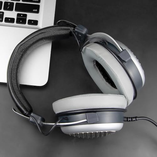 SOULWIT Advanced Cooling Gel Ear Pads for Beyerdynamic Amiron & T-Series Headphones – Luxurious Soft Foam Cushions with Innovative Ice Silk Fabric for Enhanced Comfort and Superior Sound Isolation in Sleek Silver