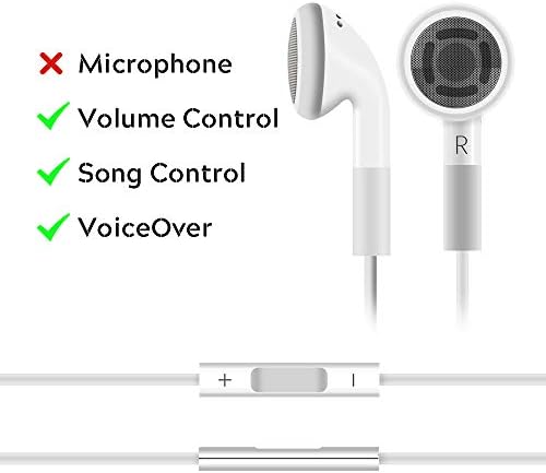 Jelanry Premium 3.5 mm Earbuds with Integrated Remote for Apple Devices – Superior Sound and Comfort for Shuffle and Touch Models – Perfect for Music Lovers on the Go – Tangle-Free, Lightweight Design with Enhanced Bass for Ultimate Listening Experience – Ideal for Daily Use and Workouts – Durable and Stylish in Classic White