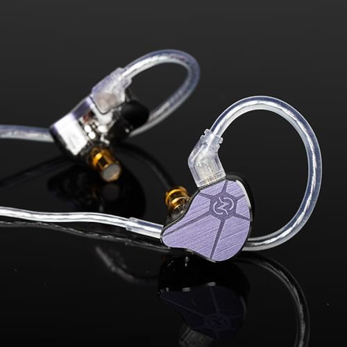 Elevate Your Audio Experience with Keephifi CCZ BC04 Wired Earbuds – Lightweight Hi-Fi IEMS Featuring Advanced Dynamic Hybrid Dual Drivers for Crystal Clear Sound Quality, Perfect for Gaming, Music Lovers, and Hands-Free Communication – Stylish Purple Design with Integrated Microphone for Enhanced Compatibility and Comfort