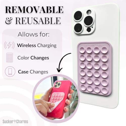 Lavender Fizz Silicone Phone Mount – Versatile Hands-Free Suction Holder for i Phone & Android – Ideal Tik Tok Filming & Video Call Accessory – Secure, Removable Grip for Effortless Mobile Use – Stylish & Functional Design for On-the-Go Convenience