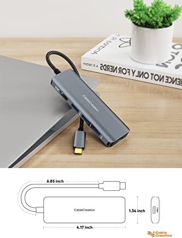 Unlock Ultimate Connectivity with the 7-in-1 USB C Hub 4 K 60 Hz | Cable Creation Multiport Adapter for Seamless 1 Gbps Ethernet, Stunning HDMI Display, Dual USB 3.0 Ports, 100 W PD Charging & SD/TF Card Support – Perfect for Mac Book Pro, i Pad Pro & Steam Deck Users!