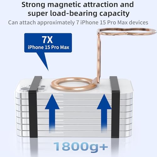 Elevate Your Smartphone Experience with RESPECTED-BRO 4-in-1 Magnetic Phone Grip Stand – Ultimate Kickstand, Secure Finger Strap, and Universal Compatibility for i Phone & Android (Silver) – Perfect for Hands-Free Convenience and Enhanced Usability