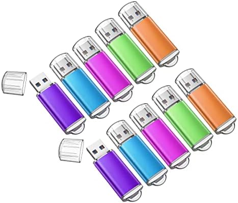 K&ZZ 5 Pack Multicolored 64 GB USB Flash Drives – High-Speed USB 2.0 Thumb Drives for Seamless Data Storage and Transfer – Ideal Portable Jump Drives for PC and Laptop Users – Vibrant and Durable Memory Stick Set for Effortless File Management