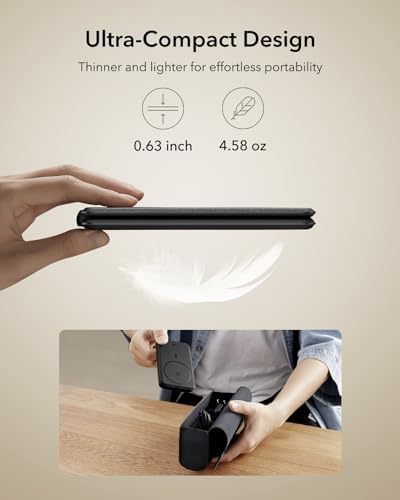 ESR Qi2 All-in-One 3-in-1 Charging Station for Apple Devices – Fast 15 W Mag Safe Charger, Certified Apple Watch & Air Pods Power Hub, Ideal Travel Companion for i Phone 16/15/14/13/12 Series, Sleek Black Design with Travel Bag Included – Maximizing Efficiency and Style