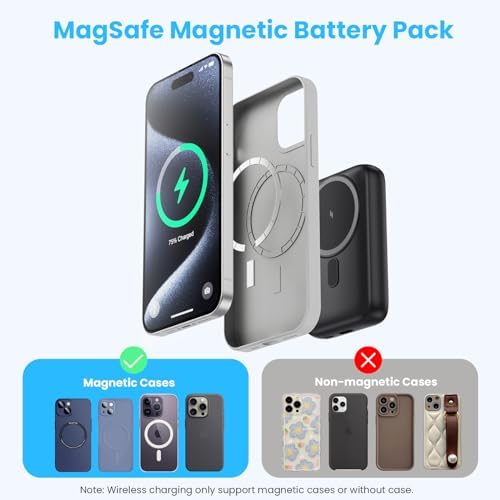 Revolutionary 4-in-1 Magnetic Portable Charger 10800 m Ah – Rapid USB-C Power Bank with LCD Display, Fast Charging for i Phone 16/15/14/13/12 & Apple Watch – Sleek White Design for Ultimate Compatibility and On-the-Go Convenience