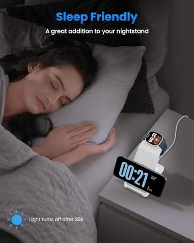 Revolutionize Your Charging Experience with the Joy Geek 3-in-1 Wireless Charger Station for Fitbit Versa 4/3 & Sense 2/Sense – Dual Functionality for Google Pixel Series & Pixel Buds – Fast, Efficient, and Stylish Power Solution in White