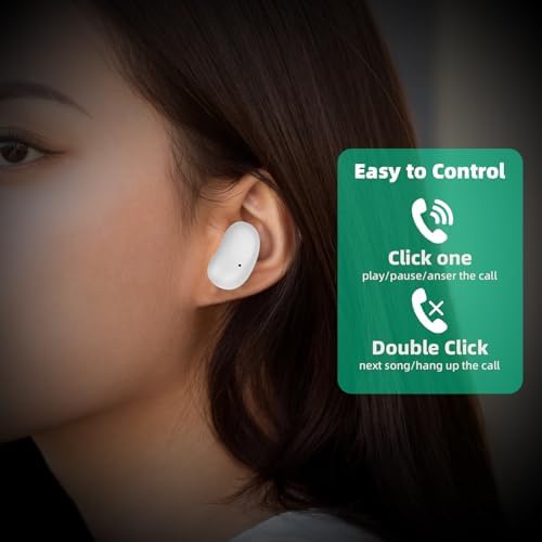 TMICE W2 Bluetooth 5.0 Wireless Mouse & Earphone Combo – Ergonomic Design with 5 Adjustable DPI Settings, Up to 60 Hours Battery Life, Sleek Black Finish for Enhanced Productivity and Seamless Connectivity