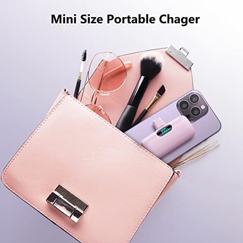 Ultra-Compact 5000 m Ah Power Bank – High-Speed USB-C Mini Portable Charger with LCD Display, Perfect for i Phone 16/15 Series & Android Devices – Lightweight Battery Pack for Travel and Daily Use, Enhanced Compatibility & Fast Charging Solutions