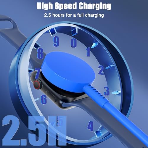 USB-C Magnetic Charger for Apple Watch – Fast Charging Cable Compatible with Ultra, Series 9-1 – 3.3 FT (1.1 M) Black – Enhanced Power Delivery & Secure Connection for All Models