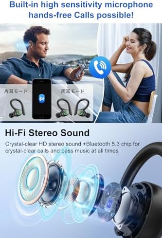 Revolutionize Your Audio Experience with 60-Hour Playtime Bluetooth 5.3 Wireless Earbuds – Advanced Noise Cancelling for Crystal Clear Sound, IPX7 Waterproof Durability, Real-Time LED Battery Monitoring, Ideal for Athletes and Outdoor Enthusiasts (RED)