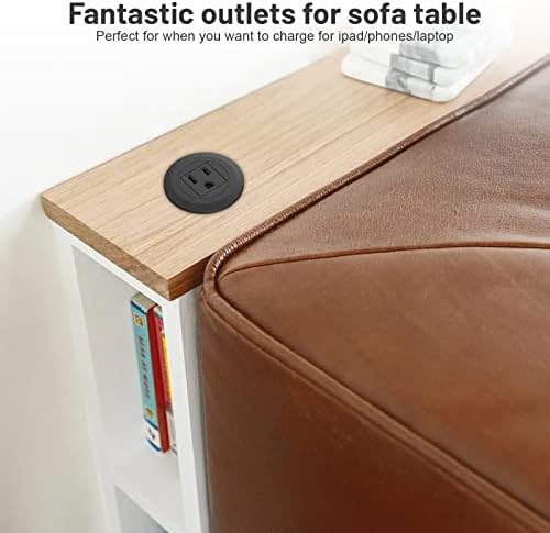 Revolutionary Mini Desktop Power Hub Grommet with 6.56 FT Extension Cord – Sleek Recessed Outlet for Effortless Charging of Laptops, Smartphones, and More – Ideal Desk Accessory for Clutter-Free Workspaces and Enhanced Device Compatibility