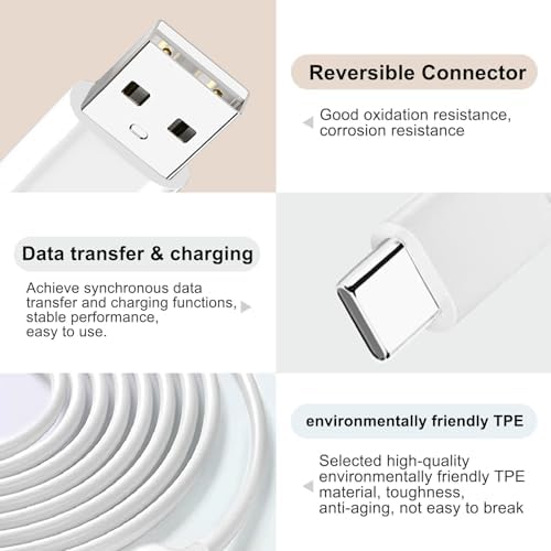 5 ft High-Speed USB C Power Cord for VAVA Baby Monitor – Essential AC Adapter for Continuous Use, Durable and Portable Charging Solution for Busy Parents