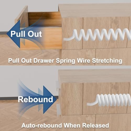 Revolutionize Your Charging Experience with the Docking Drawer Charging Station – Sleek Mounted Outlet Kit for Tidy Installation, 5 FT UL Listed Power Cord, Innovative Spring Cable for Device Compatibility and Safety, Perfect for Home Offices and Modern Workspaces