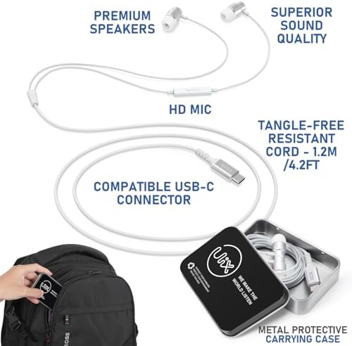 Uli X Rider Premium Wired Earbuds with Microphone – Superior Noise-Isolating In-Ear Headphones for i Phone & Samsung – Tailored Comfort for Small Ears – Ideal for Students, Professionals, & Kids – Tangle-Free Audio Cable for Seamless Use – Enhanced Sound Quality with 5-Year Warranty – Lightweight & Durable Design for All-Day Listening – Perfect for Music Lovers & Active Lifestyles