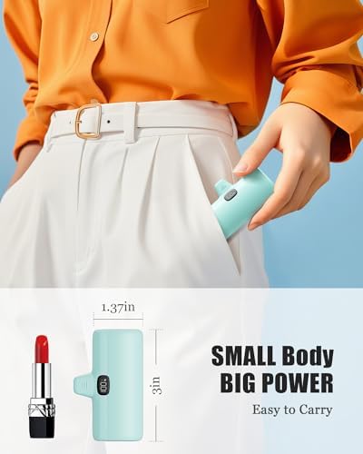 Ultra-Compact 5000 m Ah Mini Power Bank – 20 W Fast Charging Portable Charger for i Phone & Android – Lightweight Travel Essential with PD Compatibility & Smart Protection – Perfect for Short Trips, Camping, and Everyday Use