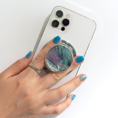 Seashell-Inspired Phone Grip Stand – Stylish Blue-Green Collapsible Holder for Smartphones and Tablets – Ultimate Stability and Hands-Free Viewing Solution – Perfect Gift for Tech Enthusiasts and Trendsetters