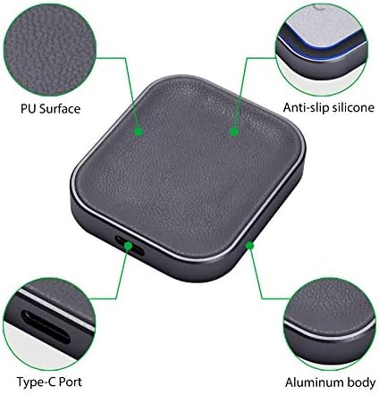Sleek Silver Wireless Charging Dock for Air Pods Pro 2/3 & Air Pods 2 – Fast, Universal Power Solution for Effortless Charging Anywhere – Modern Aluminum Alloy Design for Home, Office, and Travel Convenience