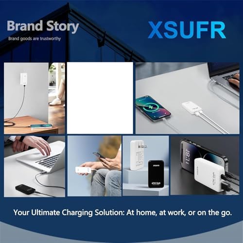 65 W Dual Port USB-C Wall Charger – Ga N Fast Charging Adapter with PPS for Laptops, Tablets & Smartphones – Compact Design with Folding Plug for Travel & Home Use – Stylish White Finish for Modern Aesthetics