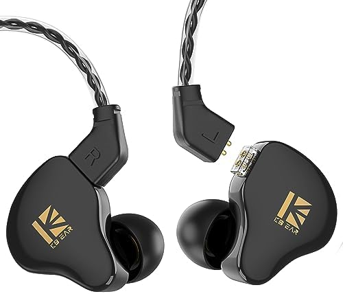 KBEAR KS1 Premium Wired Earbuds with Microphone – Superior In-Ear Monitors for Rich Deep Bass & Hi-Fi Stereo Sound – Noise-Isolating Design with Tangle-Free Removable Cord – Ergonomically Crafted for Comfort & Enhanced Device Compatibility in Workouts and Daily Use