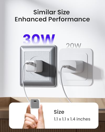Ultra-Fast 30 W Ga N III USB-C Wall Charger Pack – Advanced PD3.0 & PPS Technology for i Phone 16/15, Galaxy, i Pad – Foldable & Portable Power Block Compatible with Mag Safe – Perfect for Home, Office, and Travel Use