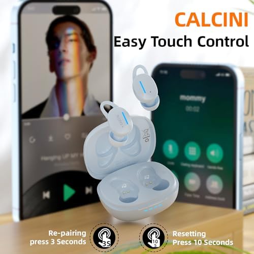 IPX8 Waterproof Wireless Earbuds with Touch Control – Bluetooth 5.3 Headphones for Sports & Workouts, Deep Bass Sound, Ergonomic Fit, and 30-Hour Playtime for Ultimate Audio Enjoyment and Active Lifestyle